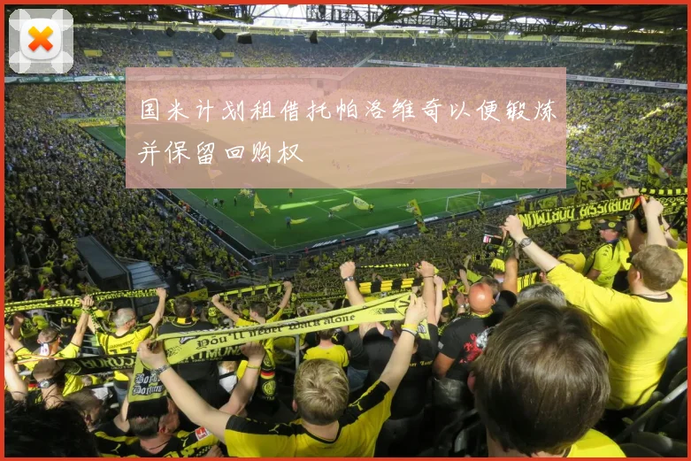 国米计划租借托帕洛维奇以便锻炼并保留回购权
